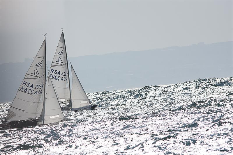 Tight racing, Rob and Iain Bowman and Dominic and Marco Collettt charge towards the next mark during a previous Flying 15 Nationals. A strong fleet from Durban will be heading up to the Vaal in the hopes of keeping the trophy secure in KZN - photo © Sophie Thompson