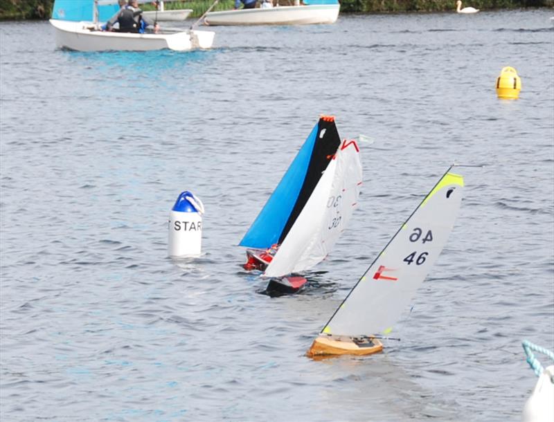 A good start by David Wilkinson 46 during the 2022 Footy Nationals & Videlo Globe at Frensham photo copyright Roger Stollery taken at Frensham Pond Sailing Club and featuring the Footy class