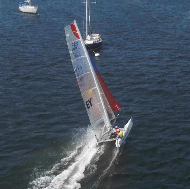 Ernst & Young (Josh Bartoszuk and Henry Lee) - New England 100 photo copyright Nick Woviotis taken at Sail Newport and featuring the Formula 18 class