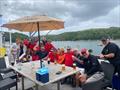 Enjoying a beer after racing during the Fowey River Dinghy Championship © Richard Simmons