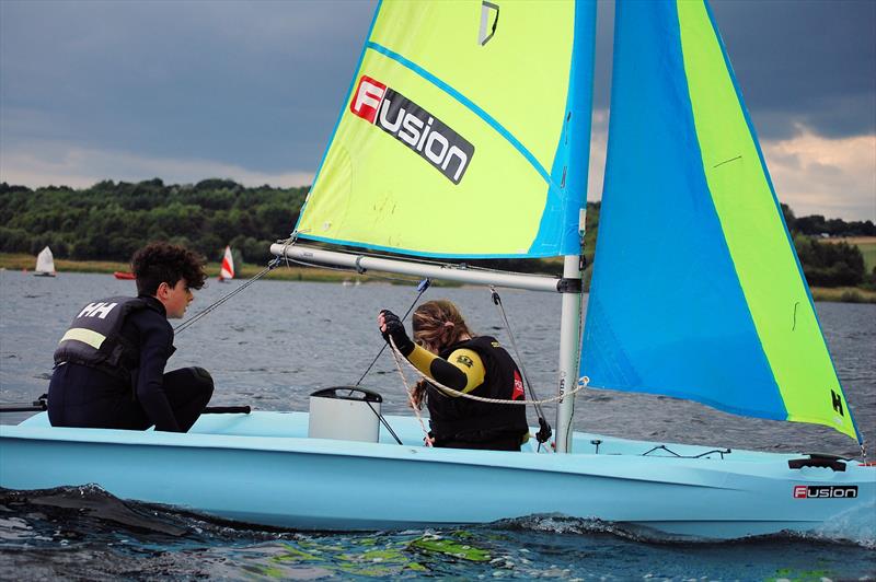 P&B Northamptonshire Youth Series round 5 at Northampton SC photo copyright Sue Warne taken at Northampton Sailing Club and featuring the Fusion class