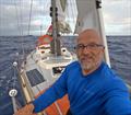 © Erden Eruç Collection Erden Eruç aboard CLARA, his Biscay 36, during his 4,732 nautical mile solo qualification passage ahead of the 2026 Golden Globe Race © Erden Eruç Collection