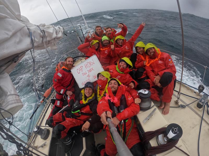 Mathys Delmere at Cape Horn - Mathys Delmere navigated around Cape Horn aboard Marie Tabarly's PEN DUICK VI during the third leg of the McIntyre Ocean Globe Race, celebrating the 50th anniversary of the inaugural 1973 Whitbread Round the World Race photo copyright Team Pen Duick VI / OGR2023 taken at  and featuring the Golden Globe Race class