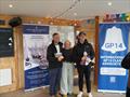 GP14 Masters Championship at Welsh Harp Prizegiving: Jasper and Fergus Barnham with WHSC Commodore Liz Guest © Luke Howard, WHSC