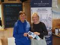 GP14 Masters Championship at Welsh Harp Prizegiving: Sharon Freeland with WHSC Commodore Liz Guest © Luke Howard, WHSC