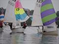 Jamie and Caro chase down the leaders with their Mark 1 GP14 during the GP14 Venetian Trophy at Welsh Harp © Luke Howard @WHSC