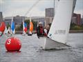 2nd place Maurice Cleal and Romek Kowalewski during the 2025 GP14 Victor Trophy at Welsh Harp &copy; Luke Howard