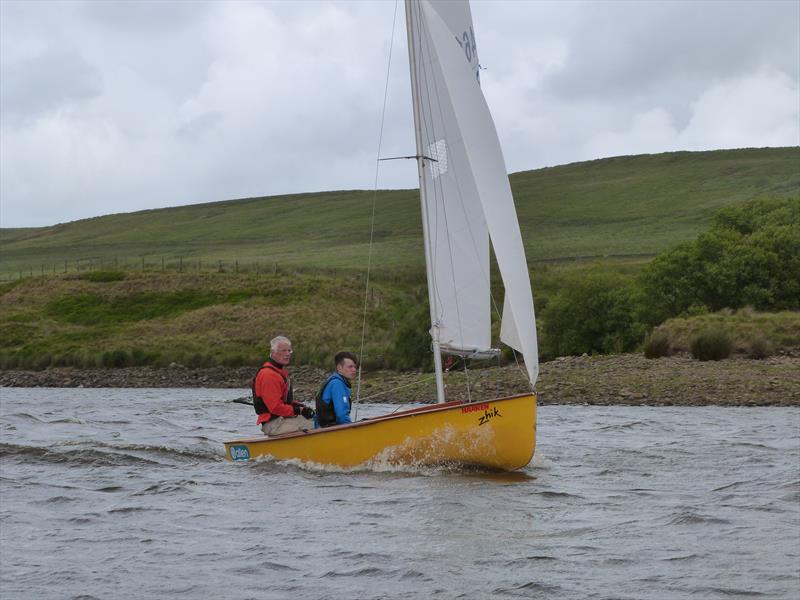 Steve Parry and Oliver Gabbitas using a storm gib in their immaculate series 1 boat during the Bolton GP14 Open - photo © John Moulton