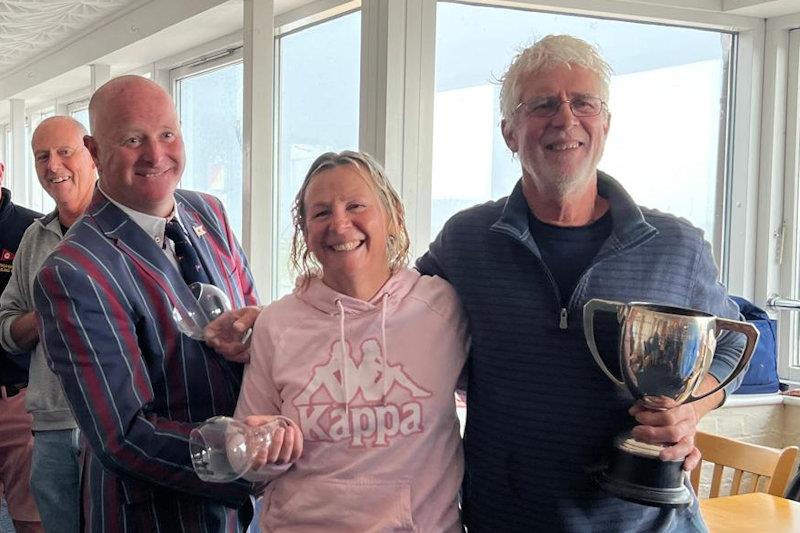 Steve Cooper and Liz Guest win the GP14 open meeting at Leigh-on-Sea - photo © Steve Corbet