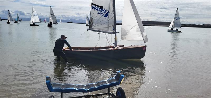 2024 GP14 Worlds at Pwllheli - Matt Mee one hand on the.. photo copyright Andy Johnston taken at Plas Heli Welsh National Sailing Academy and featuring the GP14 class