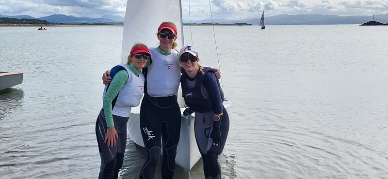 2024 GP14 Worlds at Pwllheli - Katie Dwyer and Michelle Rowley with Diana Kissane photo copyright Andy Johnston taken at Plas Heli Welsh National Sailing Academy and featuring the GP14 class