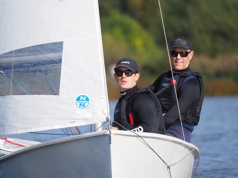 Jasper and Fergus during the GP14 Masters Championship at Welsh Harp photo copyright Luke Howard, WHSC taken at Welsh Harp Sailing Club and featuring the GP14 class