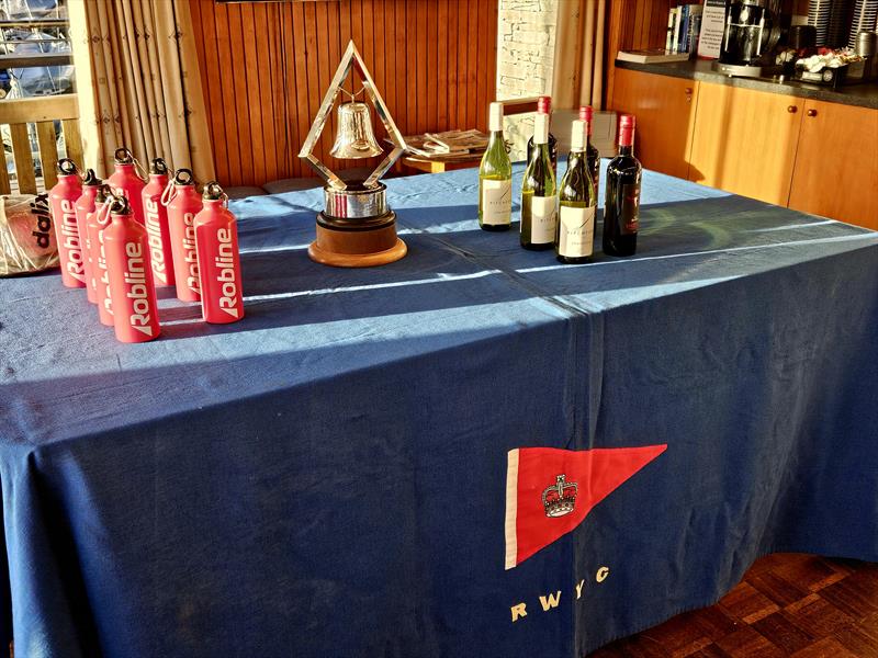 Royal Windermere GP14 Northern Bell Open prize giving table photo copyright Zoe Broughton taken at Royal Windermere Yacht Club and featuring the GP14 class