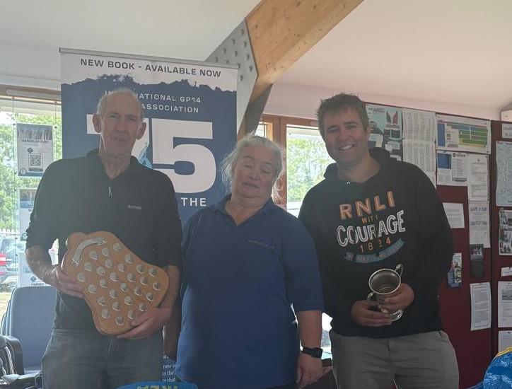 Adam and Tim McGovern win the GP14 Masters Championship at South Cerney - photo © Tim Hall