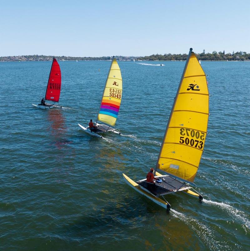 Jason, Cam & Suzzi practising at Nedlands Yacht Club - photo © John Chapman SailsOnSwan