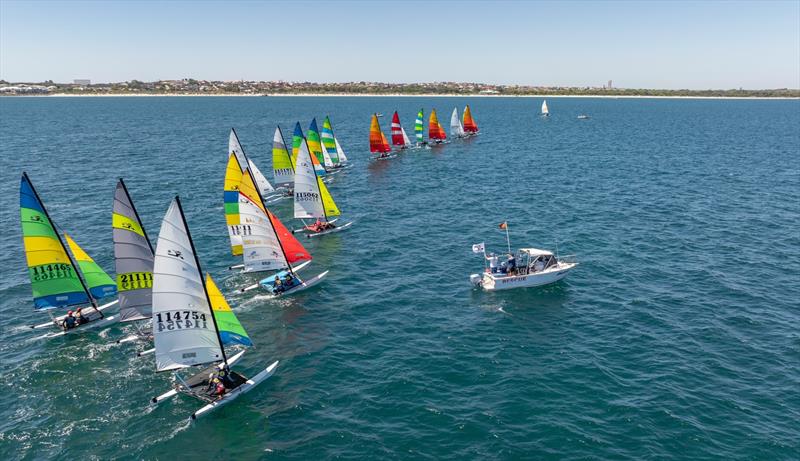 Fleet starting - 49th WA Hobie 16 State Championships - photo © Prodrone Worx