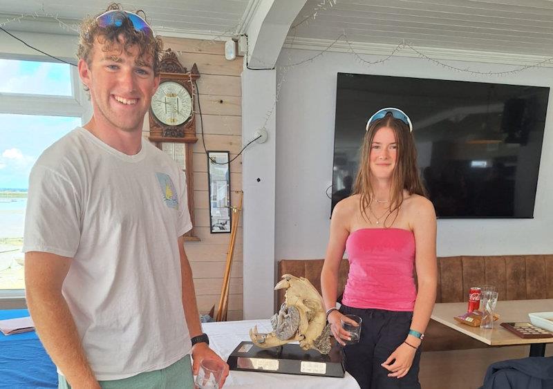 Scarlett MacLennan and Sam Grout win the Tiger's Skull trophy - Hornet Nationals at Dabchicks - photo © Kevin Francis