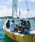 6th Annual USVI Hotel & Tourism Association Regatta - Team USVI Department of Tourism gets a pre-race briefing from STYC Coach, Maurice Kurg (second from left) © STSC / C Bareuther