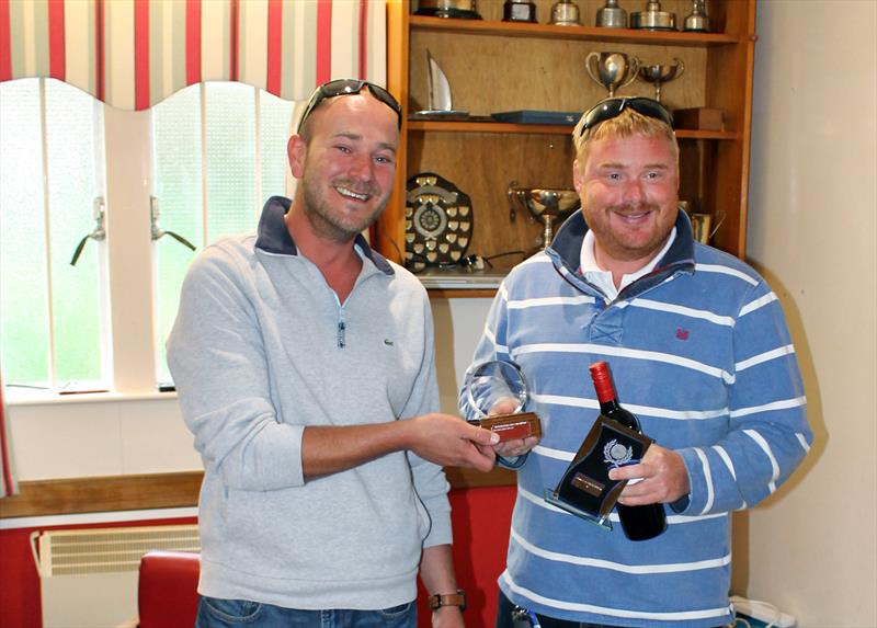 Matt Yallop receiving the trophy during the Illusion Inlands at Middle Nene photo copyright Warwick Jones taken at Middle Nene Sailing Club and featuring the Illusion class