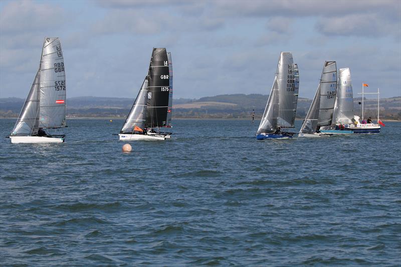 International 14 Autumn Pint at Itchenor photo copyright Robin Nott taken at Itchenor Sailing Club and featuring the International 14 class