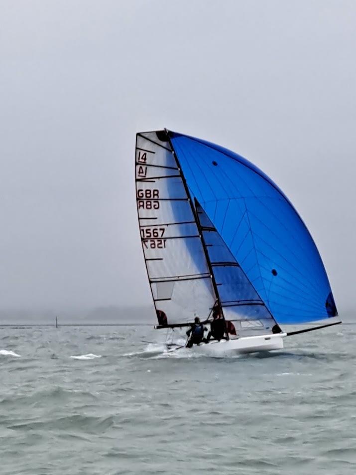 International 14 Perry Pot at Itchenor Sailing Club photo copyright Caroline Gosford taken at Itchenor Sailing Club and featuring the International 14 class