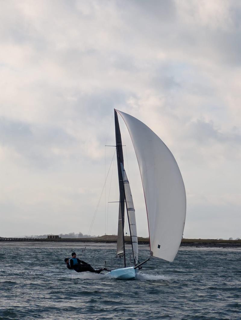 International 14 Perry Pot Round 4 photo copyright Roger Ewart-Smith taken at Itchenor Sailing Club and featuring the International 14 class