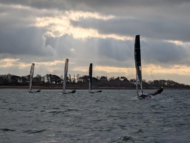 International 14 Perry Pot Round 4 photo copyright Roger Ewart-Smith taken at Itchenor Sailing Club and featuring the International 14 class