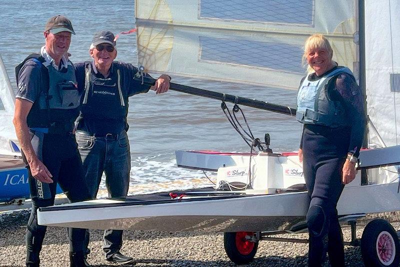 The Potters with Tony on Day 4 - International Canoe 'Not the Nationals' at West Kirby - photo © Dan Skinner