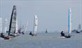 Early on in the fourth race there was enough steady breeze to make for some interesting if not exciting sailing - Moth Lowrider Nationals at Stone day 2 © Dougal Henshall