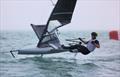 GBR 4999 Henry Wetherell finishes Race 9 on Wetsuit Outlet International Moth UK Championship Day 4 © Mark Jardine