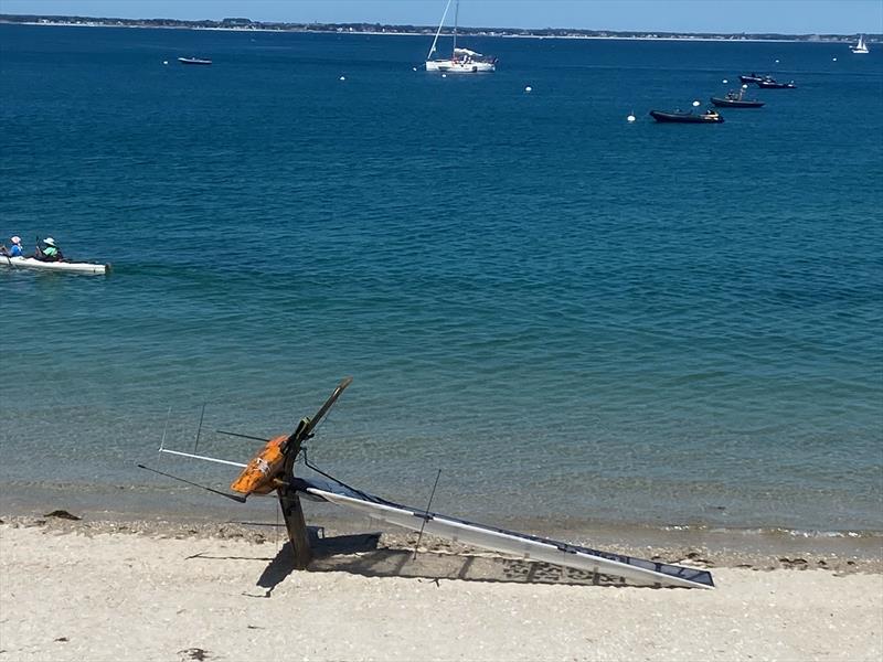 James Sainsbury's new home-build Moth ready to launch on the beach - photo © James Sainsbury