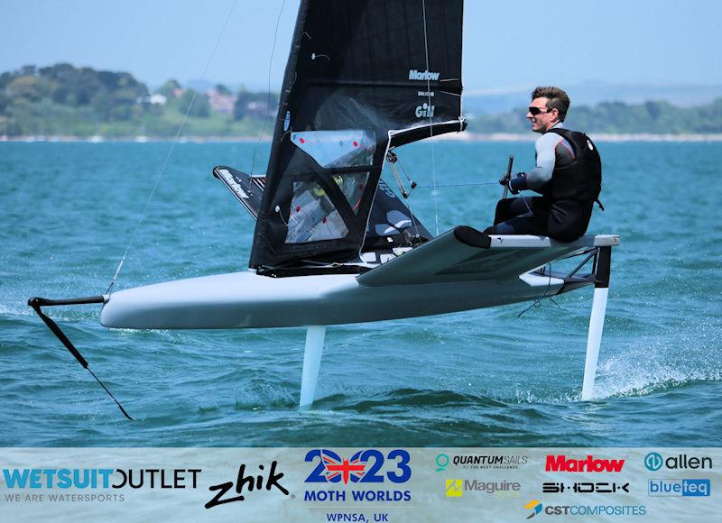 Dylan Fletcher, GBR 1, on Day 1 of the Wetsuit Outlet and Zhik International Moth UK Open Championship 2023 - photo © Mark Jardine / IMCA UK