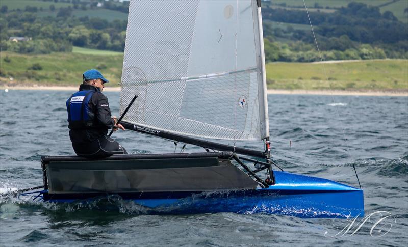 Martin checking his new mast during the International Moth Lowriders Scottish Nationals at Largo Bay - photo © Max Campbell