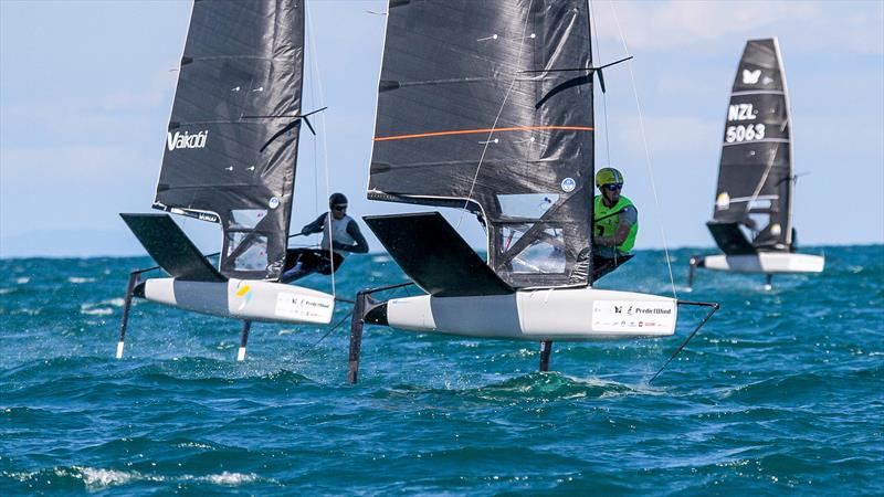 Mattias Coutts placed 5th in the Final Race  - Day 5 - 2024 PredictWind Moth Worlds - Manly Sailing Club. January 9, 2025 photo copyright Richard Gladwell - Sail-World.com/nz taken at Manly Sailing Club and featuring the International Moth class