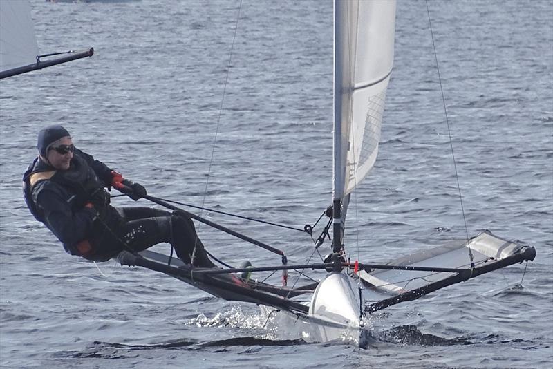 Paul Hignett in the Prowler Zero - International Moth Lowriders Cobwebaway Breaker at Bartley photo copyright John Butler taken at Bartley Sailing Club and featuring the International Moth class