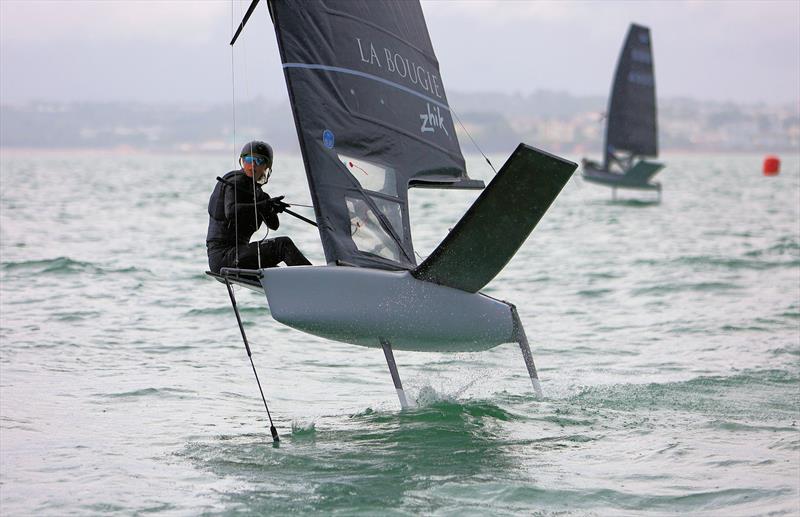 GBR 5168 Hattie Rogers on Wetsuit Outlet International Moth UK Championship Day 4 photo copyright Mark Jardine taken at Royal Torbay Yacht Club and featuring the International Moth class
