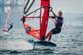 Grae Morris during the 2025 iQFOiL World Championships in Aarhus © Sailing Energy / iQFOiL Class