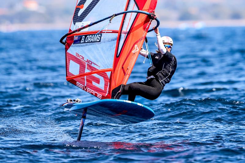 Brianna Orams (NZL) - iQFoil - Day 4 - NZL Sailing Team - Semaine Olympique Française de Hyères - April 2022 photo copyright Sailing Energy/FFVoile taken at  and featuring the iQFoil class