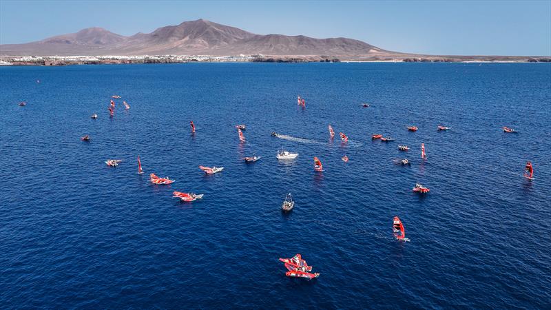 Waiting for the wind on day 1 of the iQFOiL World Championships in Lanzarote - photo © Sailing Energy / Marina Rubicón