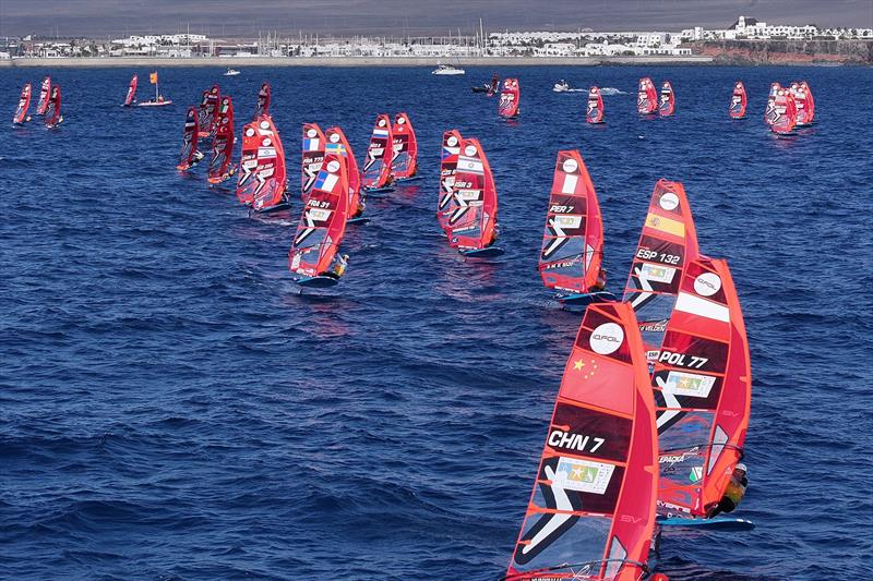 Day 4 of the iQFOiL World Championships in Lanzarote photo copyright Sailing Energy / Marina Rubicón taken at  and featuring the iQFoil class