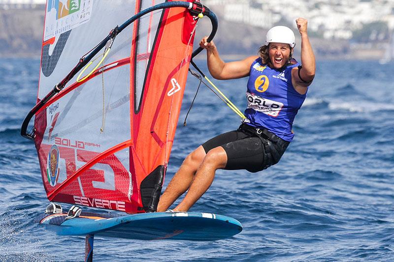 Nicolo Renna, iQFOiL world champion - 2024 iQFOiL World Championships photo copyright Sailing Energy / Marina Rubicón taken at  and featuring the iQFoil class
