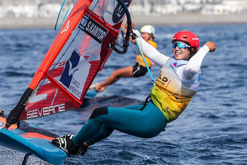 Sharon Kantor, iQFOiL World champion - 2024 iQFOiL World Championships photo copyright Sailing Energy / Marina Rubicón taken at  and featuring the iQFoil class