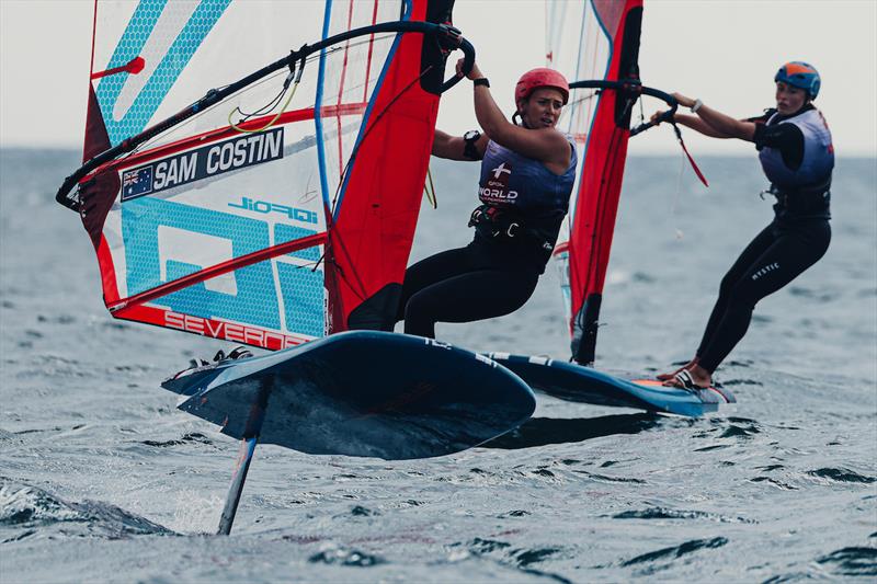 Samantha Costin on day 1 of the 2025 iQFOiL World Championships in Aarhus - photo © Sailing Energy / iQFOiL Class