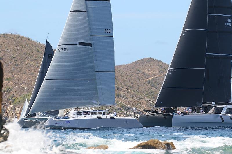 Bieker 53 catamaran Fujin and Gunboat 60 Flow - BVI Spring Regatta 2019 - photo © Ingrid Abery / www.ingridabery.com