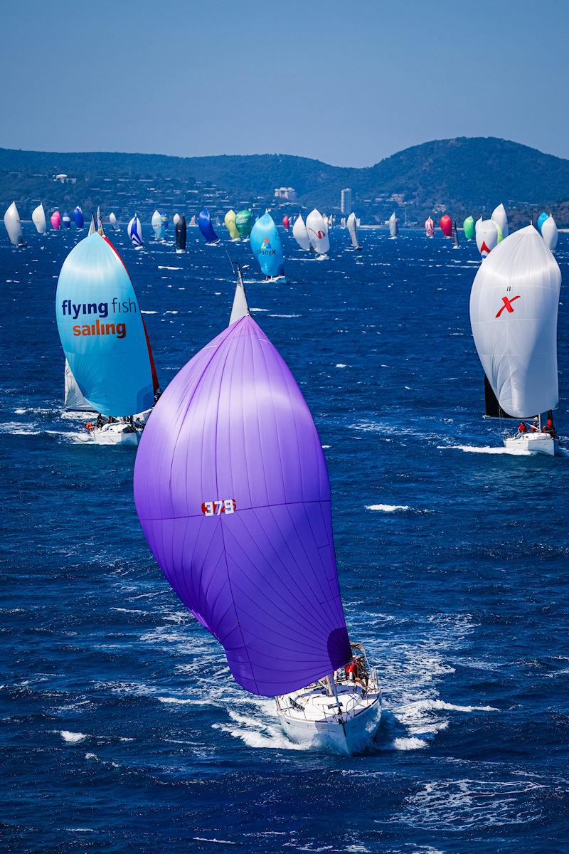 A sea of spinnakers on day 1 of Hamilton Island Race Week - photo © Salty Dingo