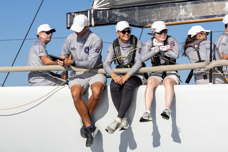 Her Majesty on the rail. Phuket King's Cup 2023 - photo © Guy Nowell / Phuket King's Cup