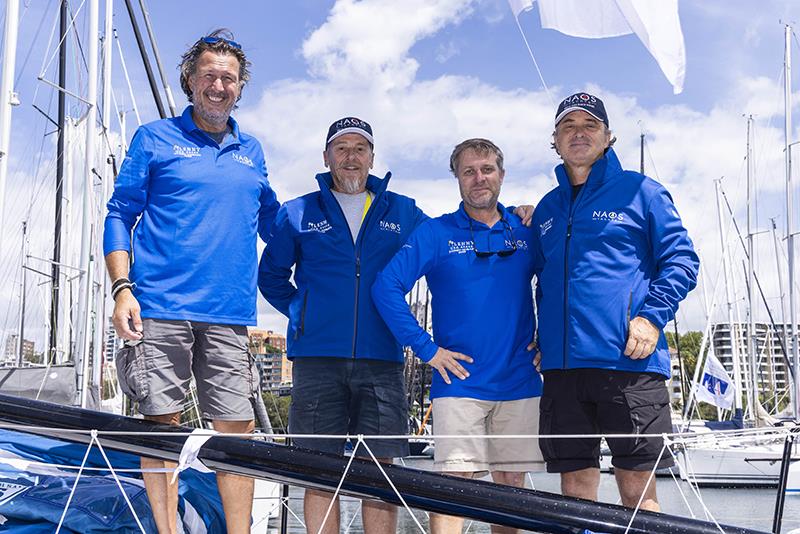 Charles Devanneaux (second from the right)  with his crew on Lenny - 2023 Rolex Sydney Hobart Yacht Race photo copyright Andrea Francolini taken at Cruising Yacht Club of Australia and featuring the IRC class