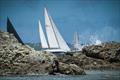 Creole Rock is one of the many stunning geographic sites that the fleet passes while racing around the island of St. Maarten/Martin © Laurens Morel / www.saltycolours.com