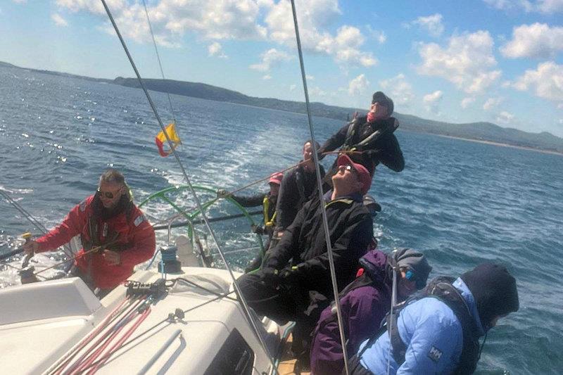 Kite trimming on Mojito - 3rd Musto ISORA Welsh Coastal Race at Pwllheli photo copyright Ben Cartwright taken at Pwllheli Sailing Club and featuring the IRC class