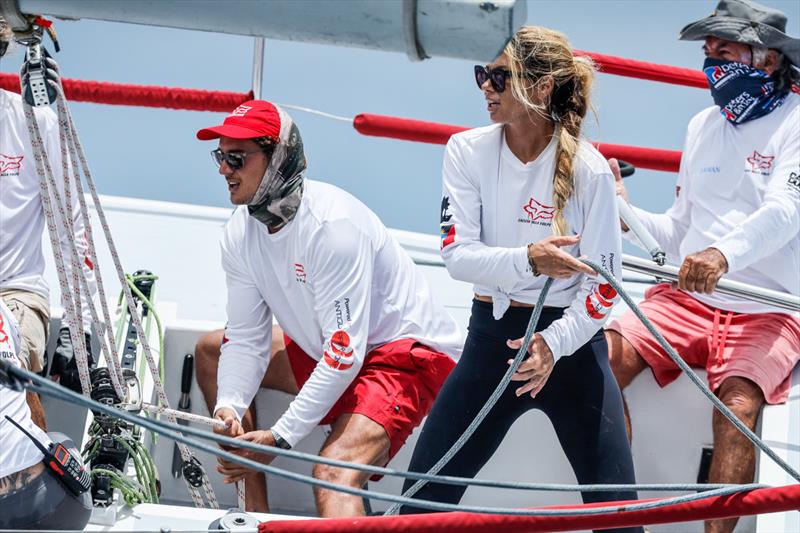 Antigua Yacht Club Marina Women's Race Day - Shirley Falcone on Caccia alla Volpe (ANT) - photo © Paul Wyeth / www.pwpictures.com